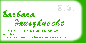 barbara hauszknecht business card